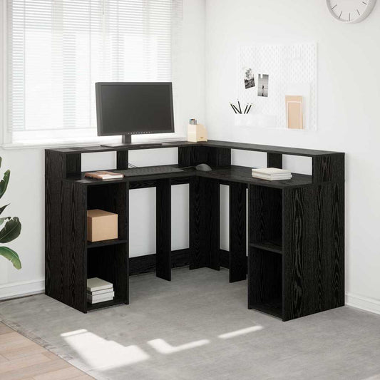 Desk Black Oak Engineered wood 130 x 130 x 91 cm