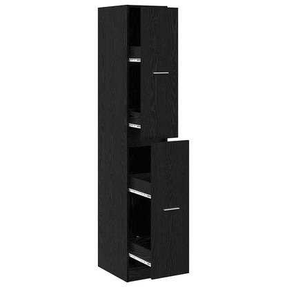 Apothecary Cabinet Pattern Pattern 30 x 41 x 174.5 cm Black Oak