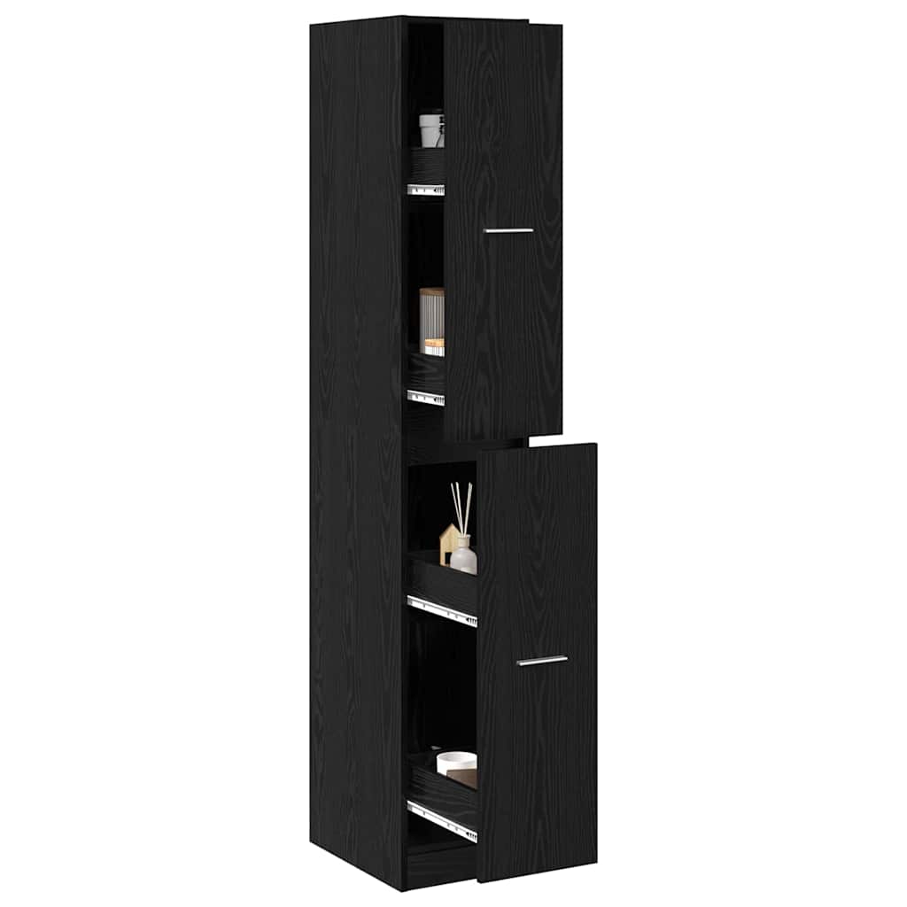 Apothecary Cabinet Pattern Pattern 30 x 41 x 174.5 cm Black Oak