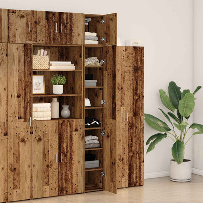 2-piece Storage Cabinet with Shelves 2 pcs Old Wood