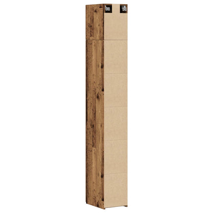 2-piece Storage Cabinet with Shelves 2 pcs Old Wood