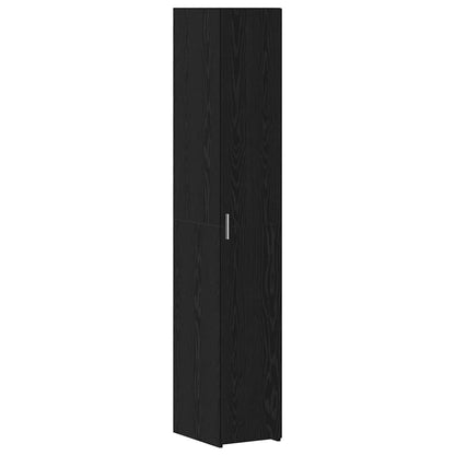 2-piece Storage Cabinet with Shelves 2 pcs Black Oak
