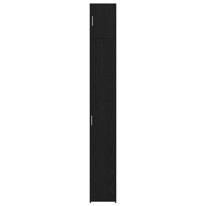 2-piece Storage Cabinet with Shelves 2 pcs Black Oak