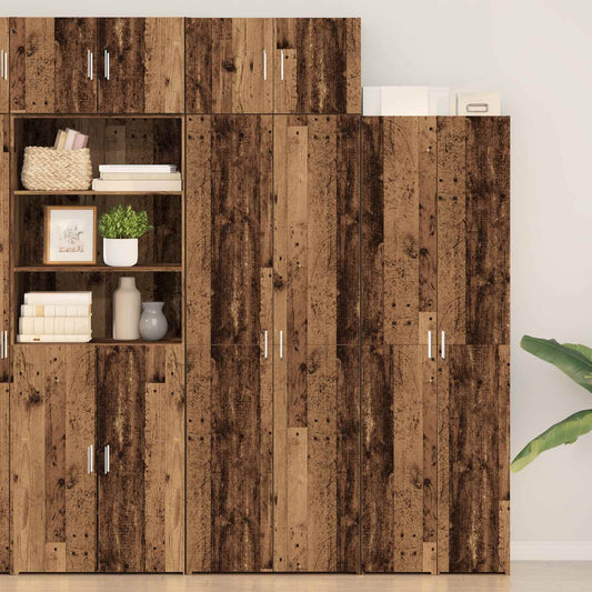 Storage Cabinet 2 pcs Old Wood 70 x 42.5 x 185 cm