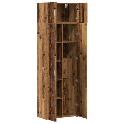 Storage Cabinet 2 pcs Old Wood 70 x 42.5 x 185 cm