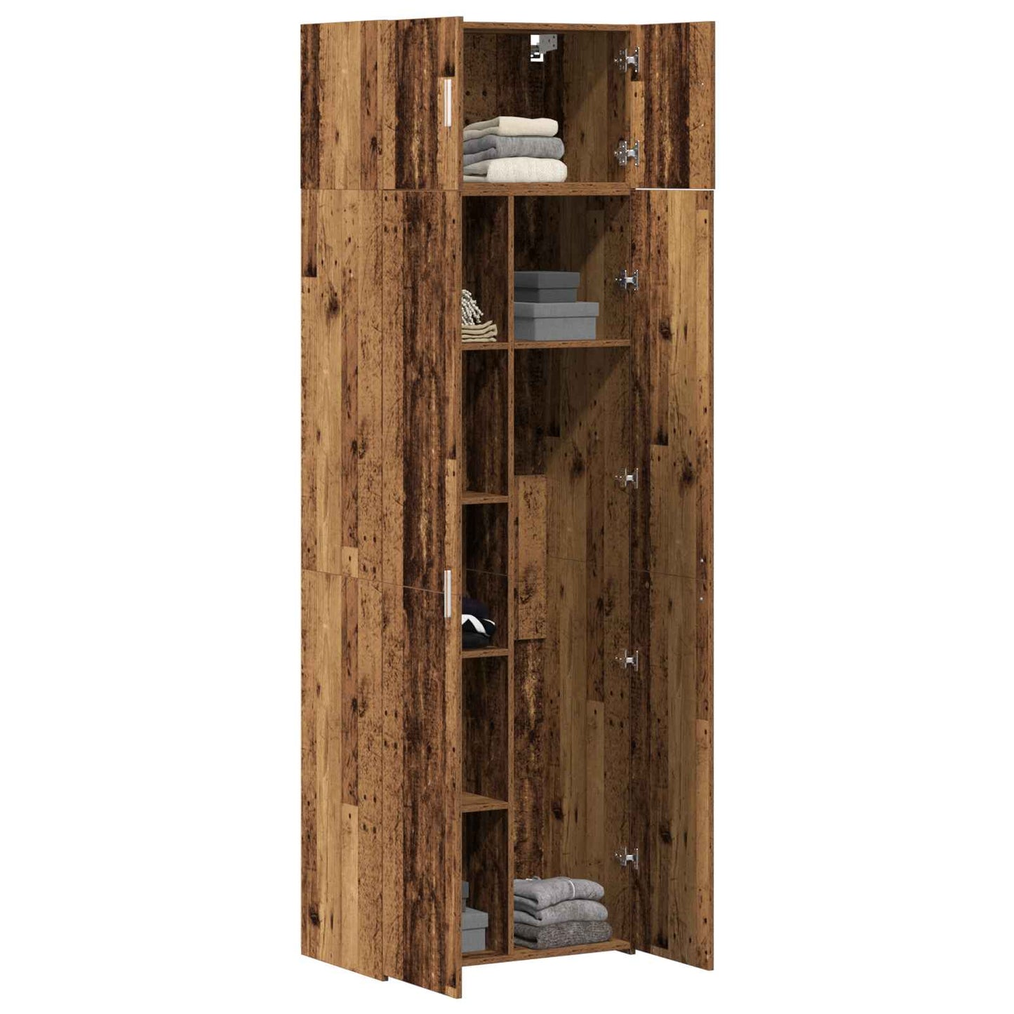 Storage Cabinet 2 pcs Old Wood 70 x 42.5 x 185 cm