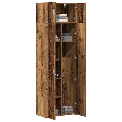 Storage Cabinet 2 pcs Old Wood 70 x 42.5 x 185 cm