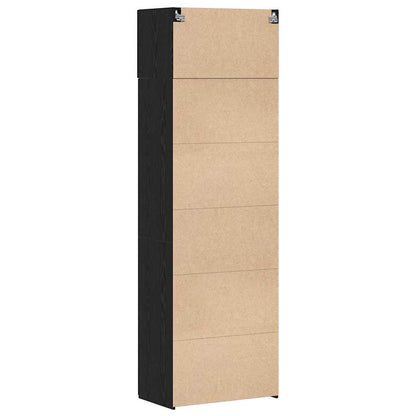 Storage Cabinet 2 pcs Black Oak 70 x 42.5 x 185 cm