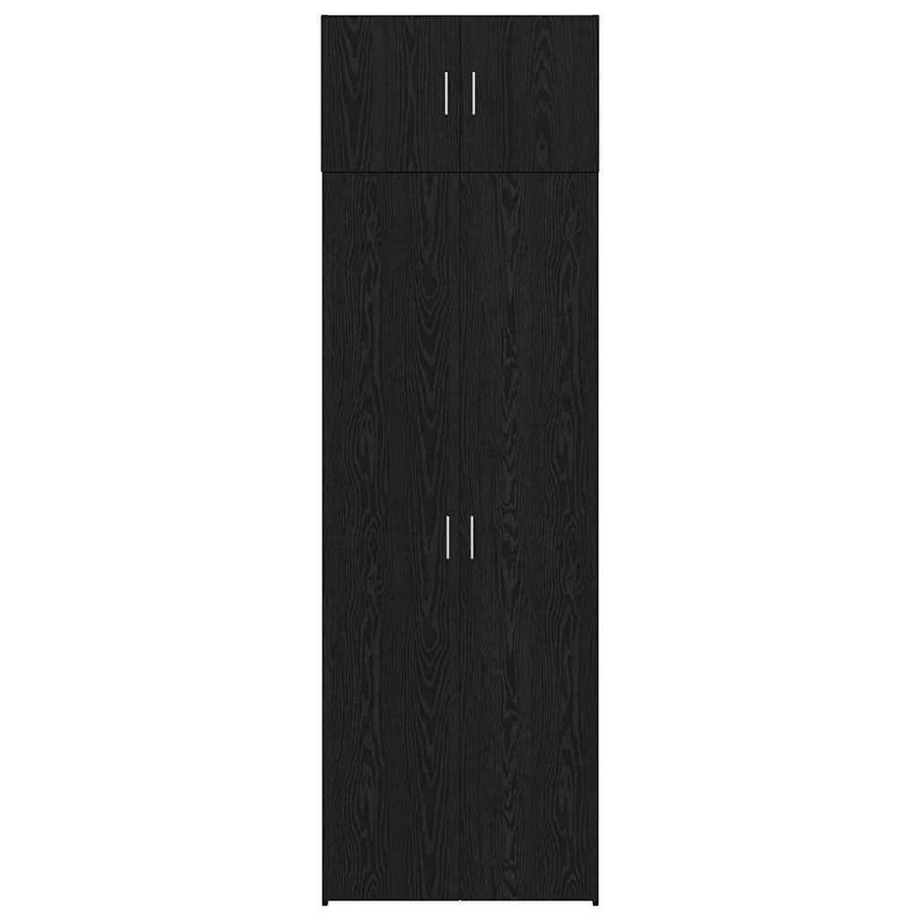 Storage Cabinet 2 pcs Black Oak 70 x 42.5 x 185 cm