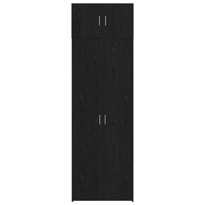 Storage Cabinet 2 pcs Black Oak 70 x 42.5 x 185 cm
