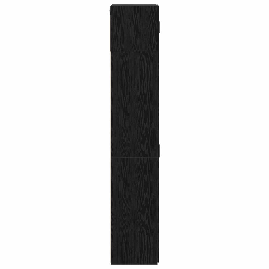 Storage Cabinet 2 pcs Black Oak 70 x 42.5 x 185 cm