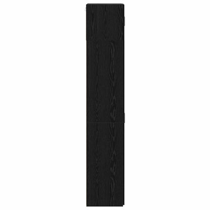 Storage Cabinet 2 pcs Black Oak 70 x 42.5 x 185 cm