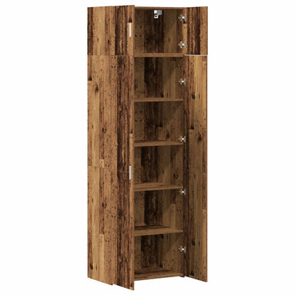 Storage Cabinet 2 pcs Old Wood 70 x 42.5 x 225 cm