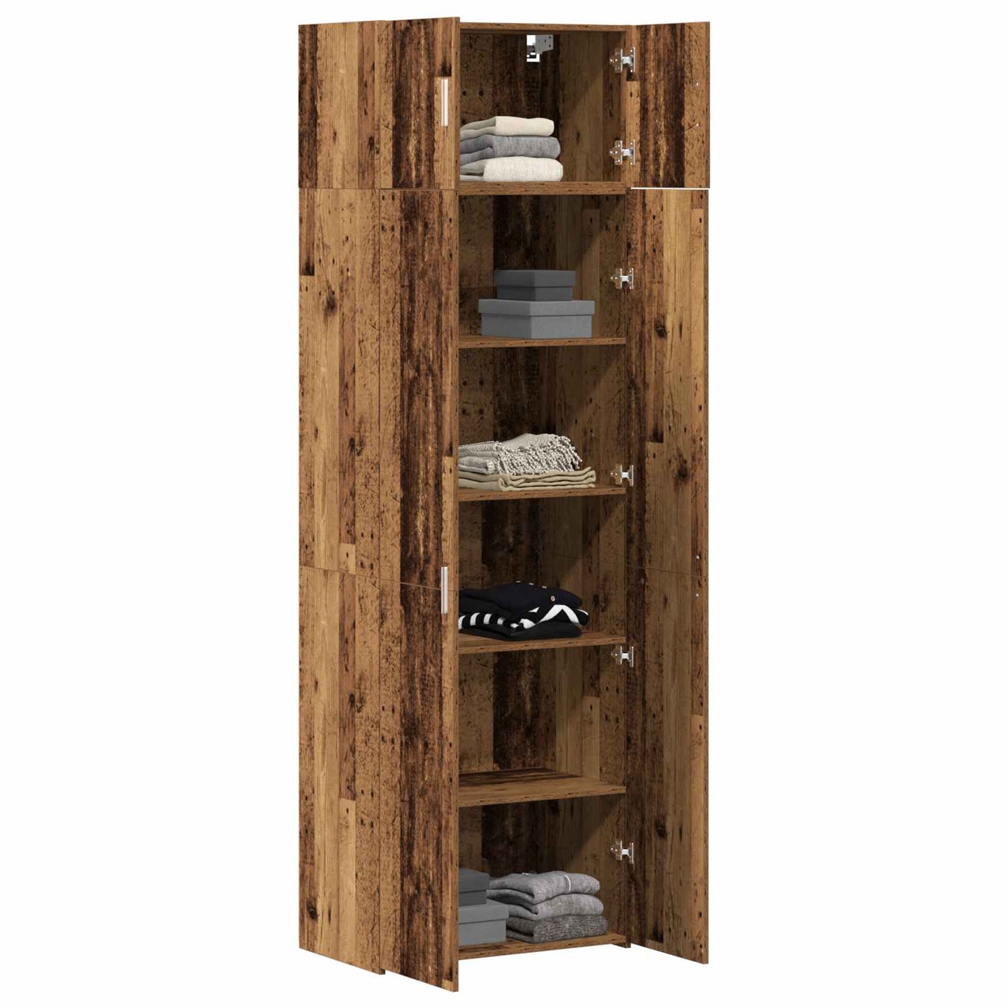 Storage Cabinet 2 pcs Old Wood 70 x 42.5 x 225 cm