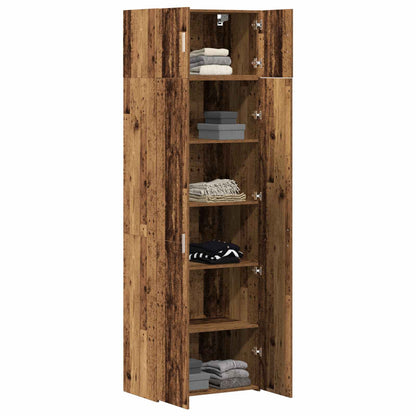 Storage Cabinet 2 pcs Old Wood 70 x 42.5 x 225 cm