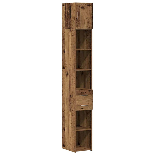 Storage Cabinet 2 pcs Old Wood 30 x 42.5 x 225 cm
