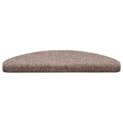 Stair Mats Self-adhesive 20 pcs 65x21x4 cm Light Brown Half Round Large