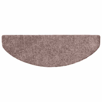 Stair Mats Self-adhesive 20 pcs 65x21x4 cm Light Brown Half Round Large