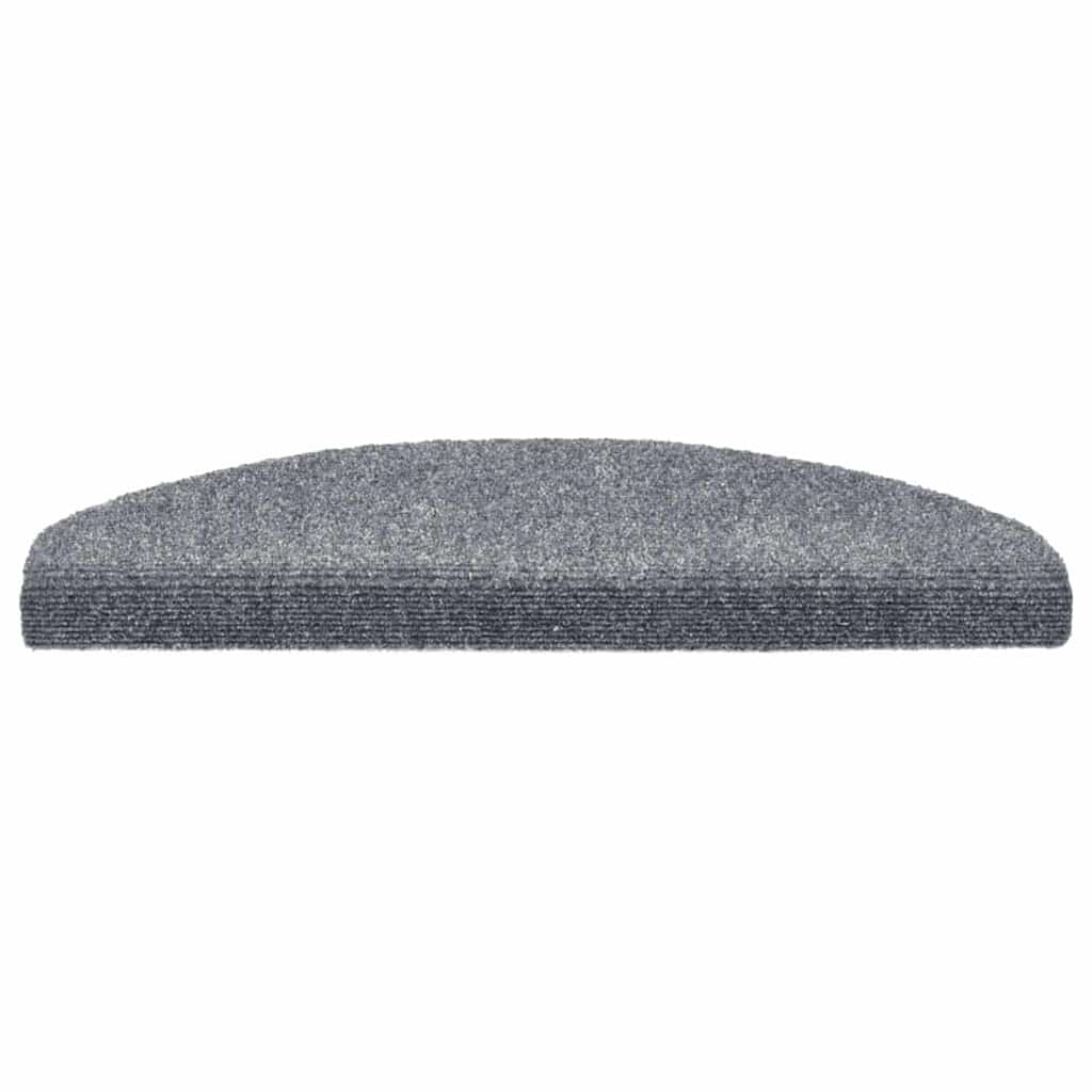 Stair Mats Self-adhesive 20 pcs 65x21x4 cm Light Grey Half Round Large