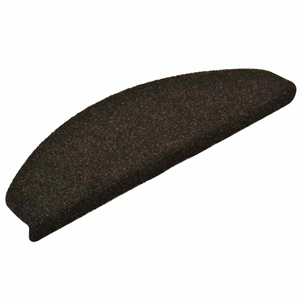 Stair Mats Self-adhesive 20 pcs 65x21x4 cm Dark Brown Half Round Large
