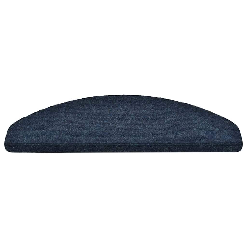 Stair Mats Self-adhesive 20 pcs 65x21x4 cm Navy Half Round Large