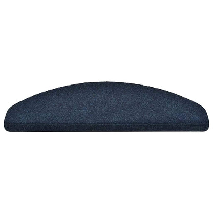 Stair Mats Self-adhesive 20 pcs 65x21x4 cm Navy Half Round Large