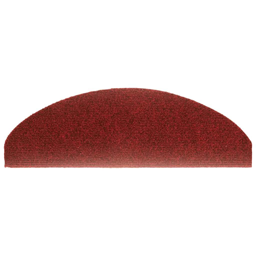 Stair Mats Self-adhesive 30 pcs 65x21x4 cm Bordeaux Red Half Round Large