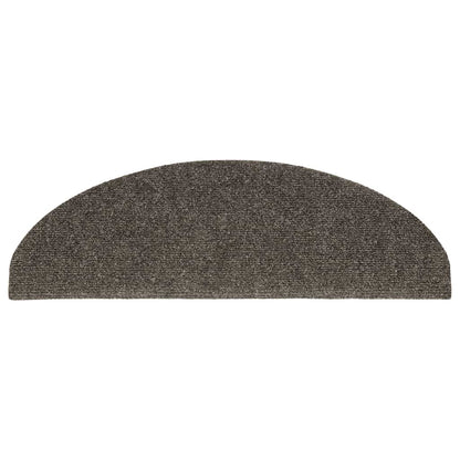 Stair Mats Self-adhesive 30 pcs 65x21x4 cm Anthracite Half Round Large