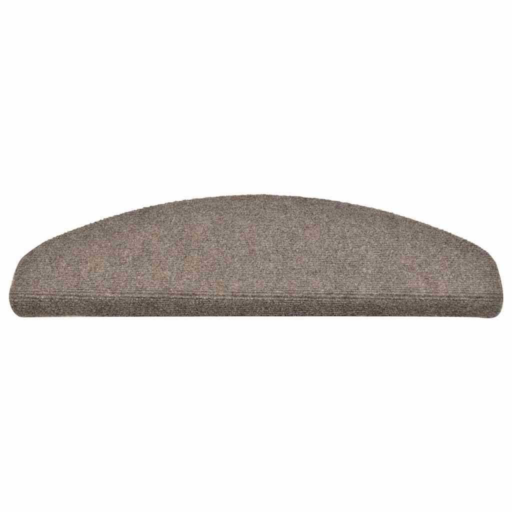 Stair Mats Self-adhesive 30 pcs 65x21x4 cm Beige Half Round Large