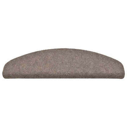 Stair Mats Self-adhesive 30 pcs 65x21x4 cm Beige Half Round Large