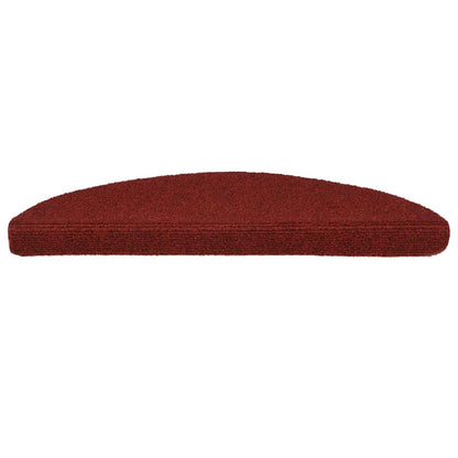 Stair Mats Self-adhesive 20 pcs 56x17x3 cm Bordeaux Red Half Round