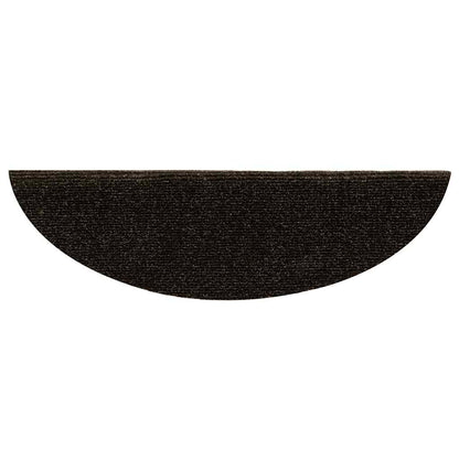 Stair Mats Self-adhesive 20 pcs 56x17x3 cm Dark Brown Half Round