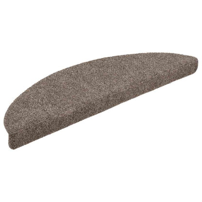 Stair Mats Self-adhesive 20 pcs 56x17x3 cm Beige Half Round
