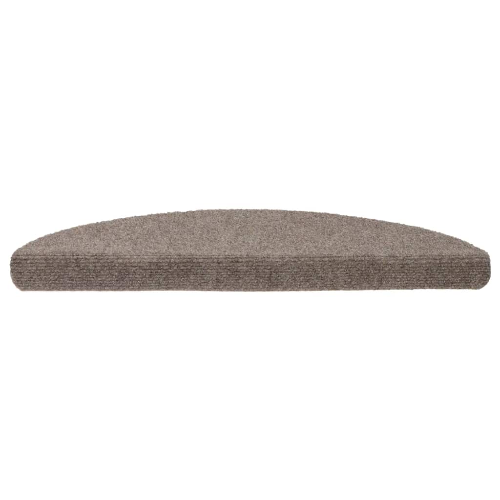 Stair Mats Self-adhesive 20 pcs 56x17x3 cm Beige Half Round