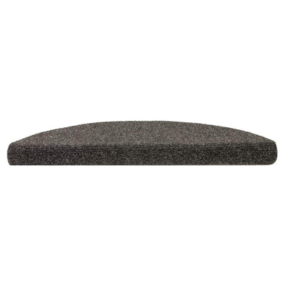 Stair Mats Self-adhesive 30 pcs 56x17x3 cm Anthracite Half Round