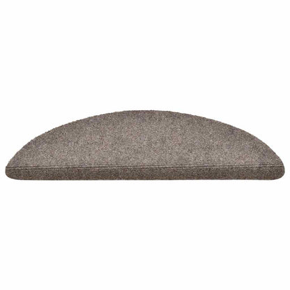 Stair Mats Self-adhesive 30 pcs 56x17x3 cm Beige Half Round