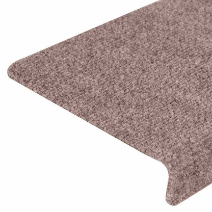 Stair Mats Self-adhesive 30 pcs 65x21x4 cm Light Brown Rectangular Edge