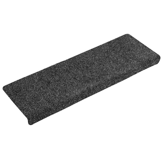 Stair Mats Self-adhesive 30 pcs 65x21x4 cm Dark Grey Rectangular Edge