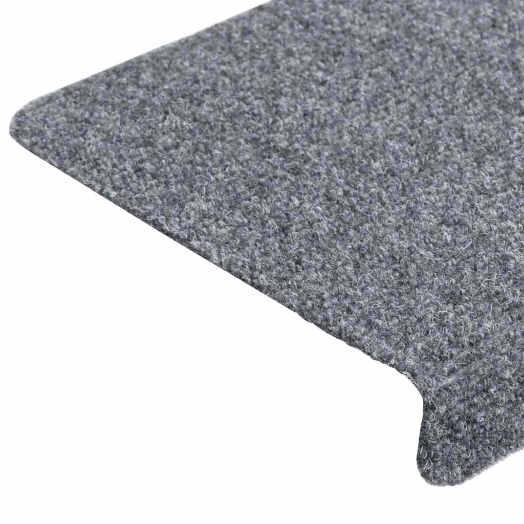 Stair Mats Self-adhesive 30 pcs 65x21x4 cm Light Grey Rectangular Edge