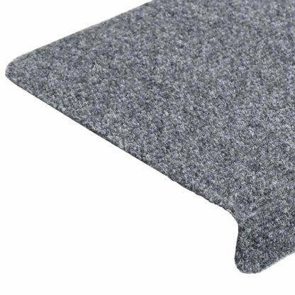 Stair Mats Self-adhesive 30 pcs 65x21x4 cm Light Grey Rectangular Edge
