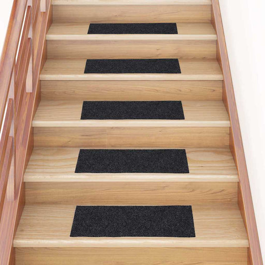 Stair Mats Self-adhesive 30 pcs 60x25 cm Dark Grey Rectangular