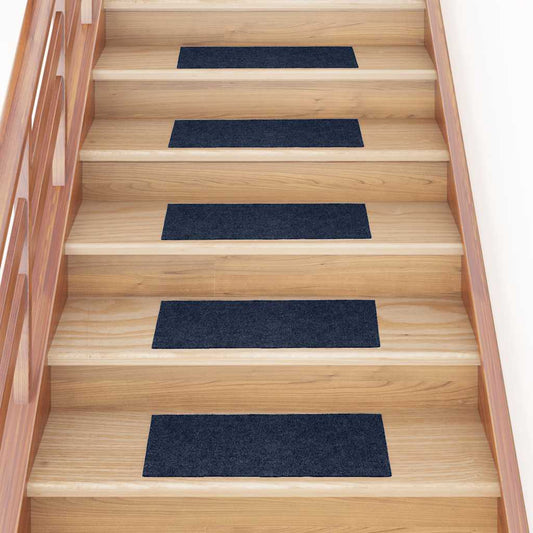 Stair Mats Self-adhesive 30 pcs 60x25 cm Navy Rectangular