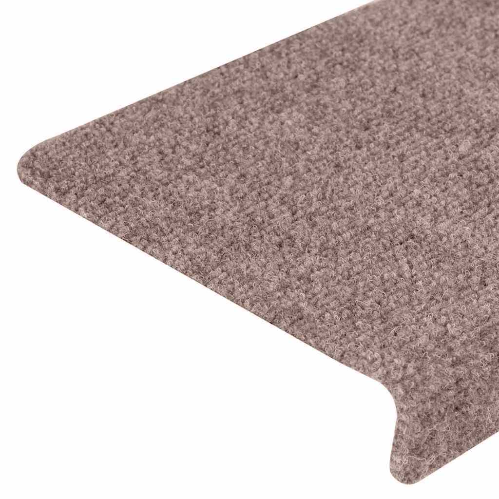 Stair Mats Self-adhesive 20 pcs 65x21x4 cm Light Brown Rectangular Edge