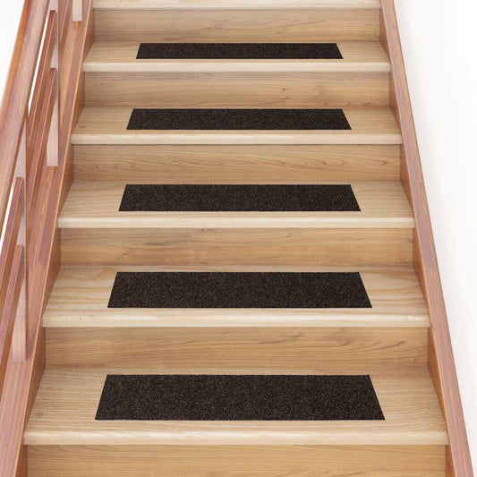 Stair Mats Self-adhesive 30 pcs 76x20 cm Dark Brown Rectangular