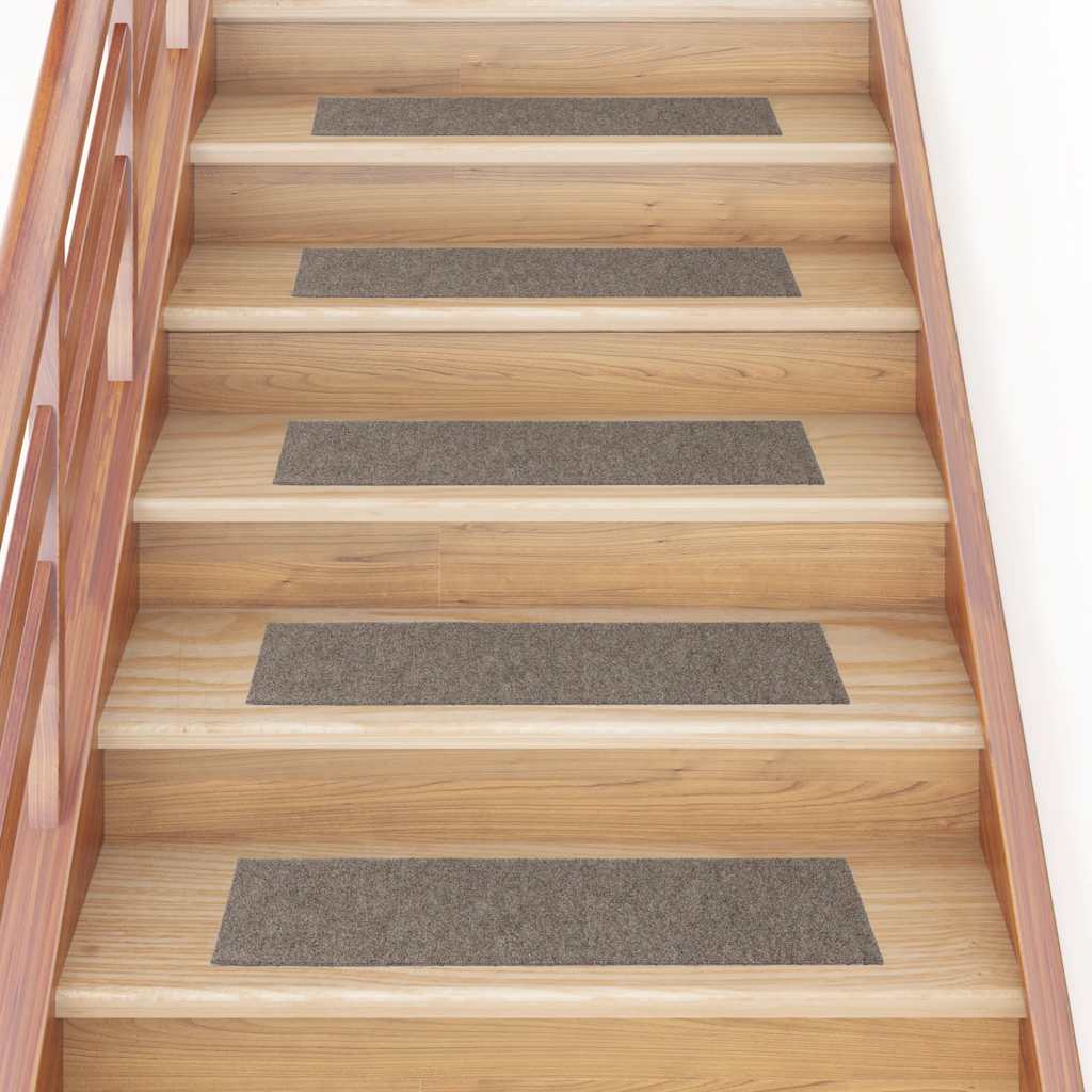 Stair Mats Self-adhesive 30 pcs 76x20 cm Beige Rectangular