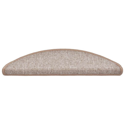 Stair Mats 30 pcs 56x17x3 cm Light Brown Half Round
