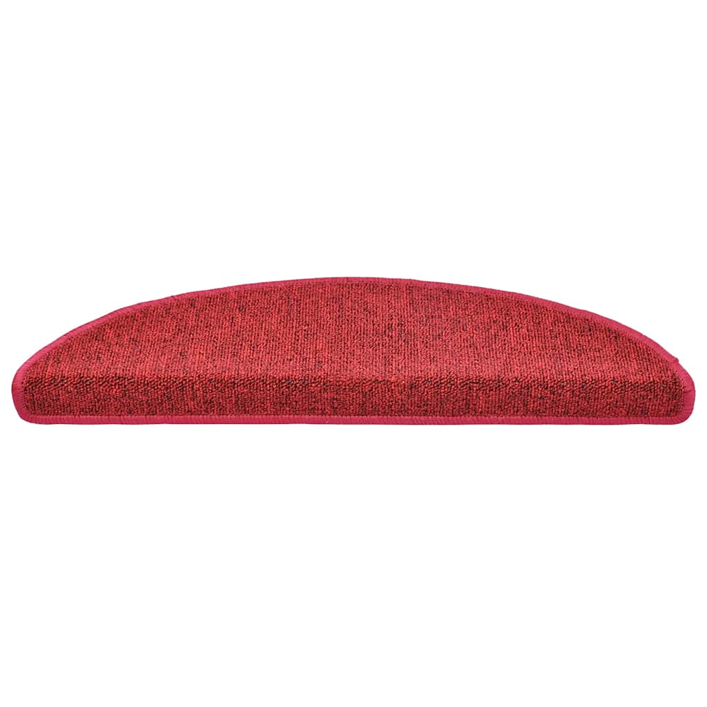 Stair Mats 30 pcs 56x17x3 cm Red Half Round