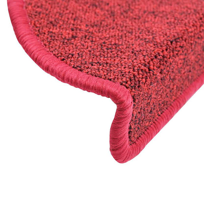 Stair Mats 30 pcs 56x17x3 cm Red Half Round