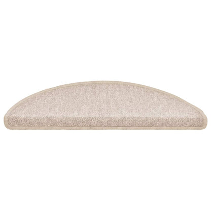 Stair Mats 30 pcs 56x17x3 cm Taupe Half Round