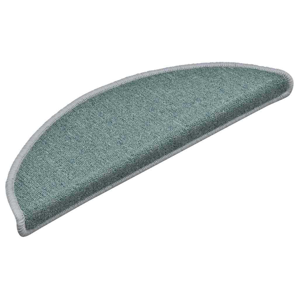 Stair Mats 30 pcs 56x17x3 cm Sea Blue Half Round